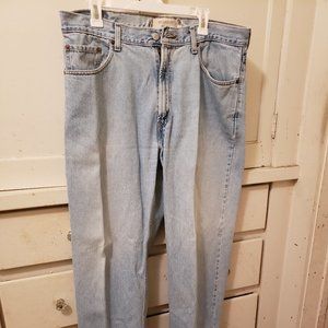 Vintage Levis 550 Mens Relaxed Fit Light Wash Blue Jeans 38 X 34